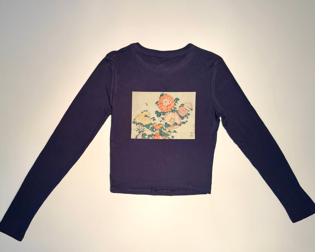 "Kiku & The Bee" Long Sleeve Micro Rib