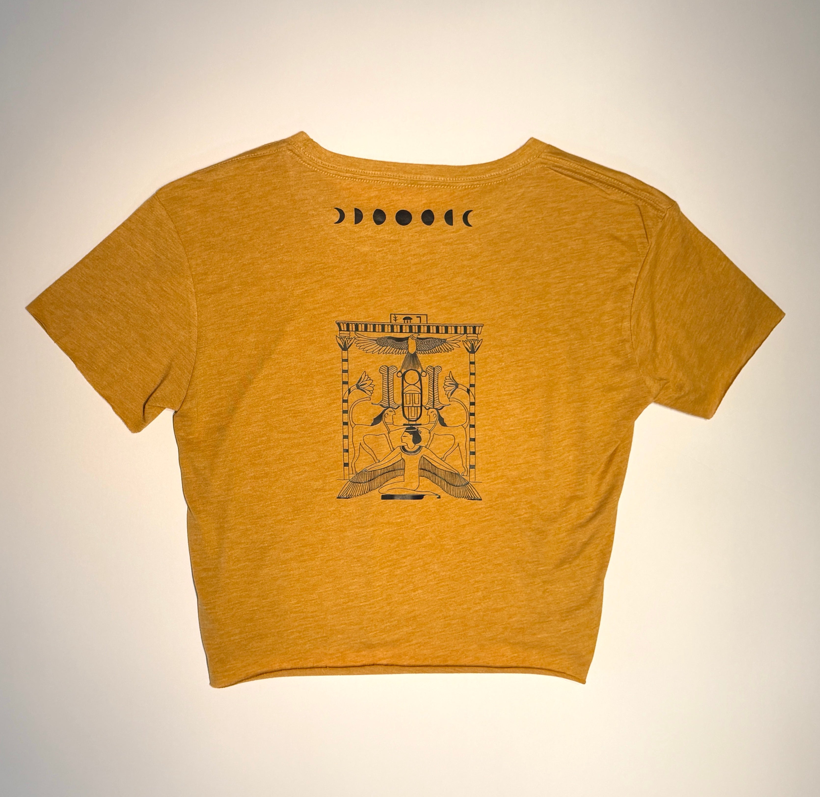 "The Goddess" Cropped Raw Edge Tee