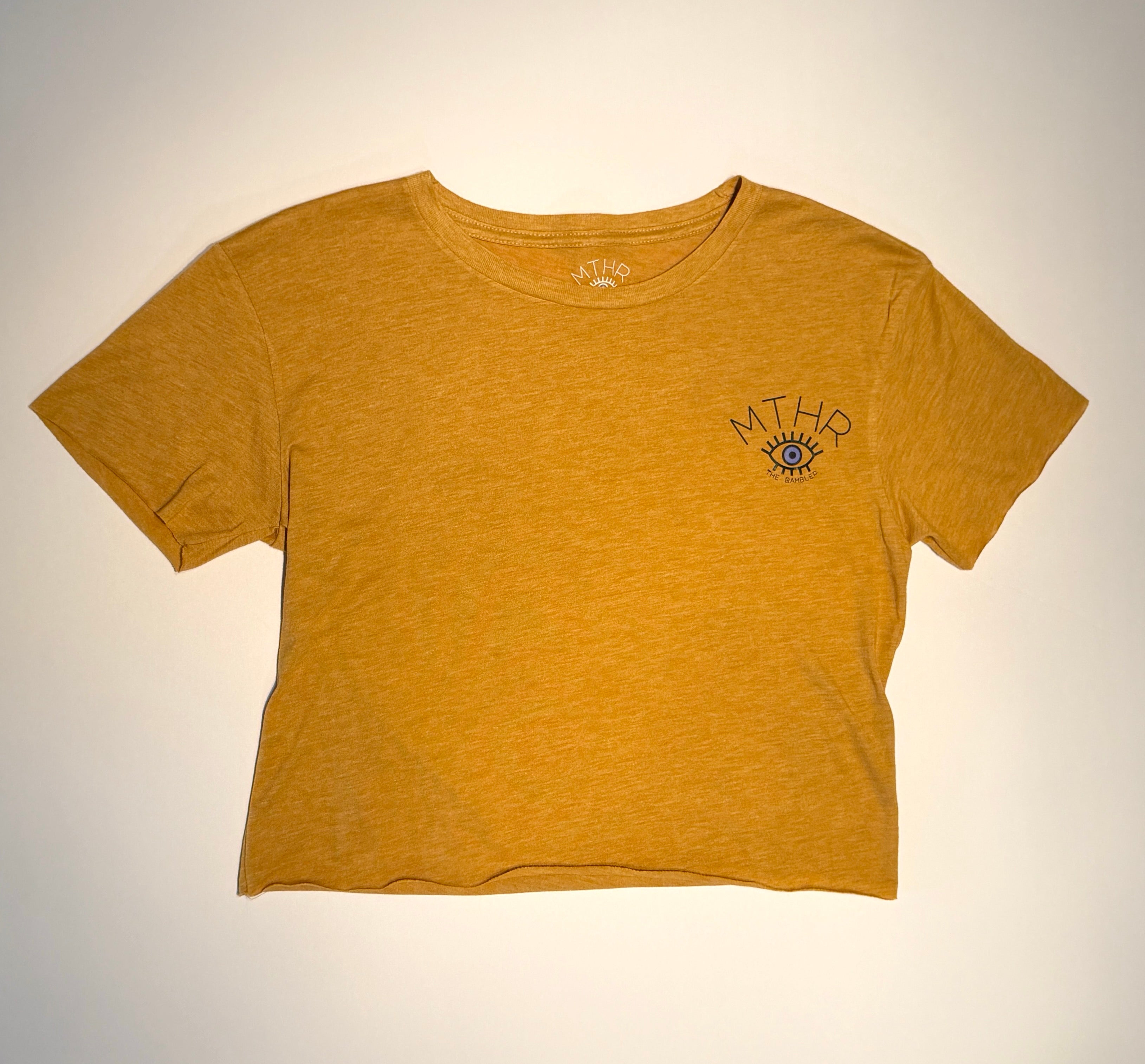 "The Goddess" Cropped Raw Edge Tee