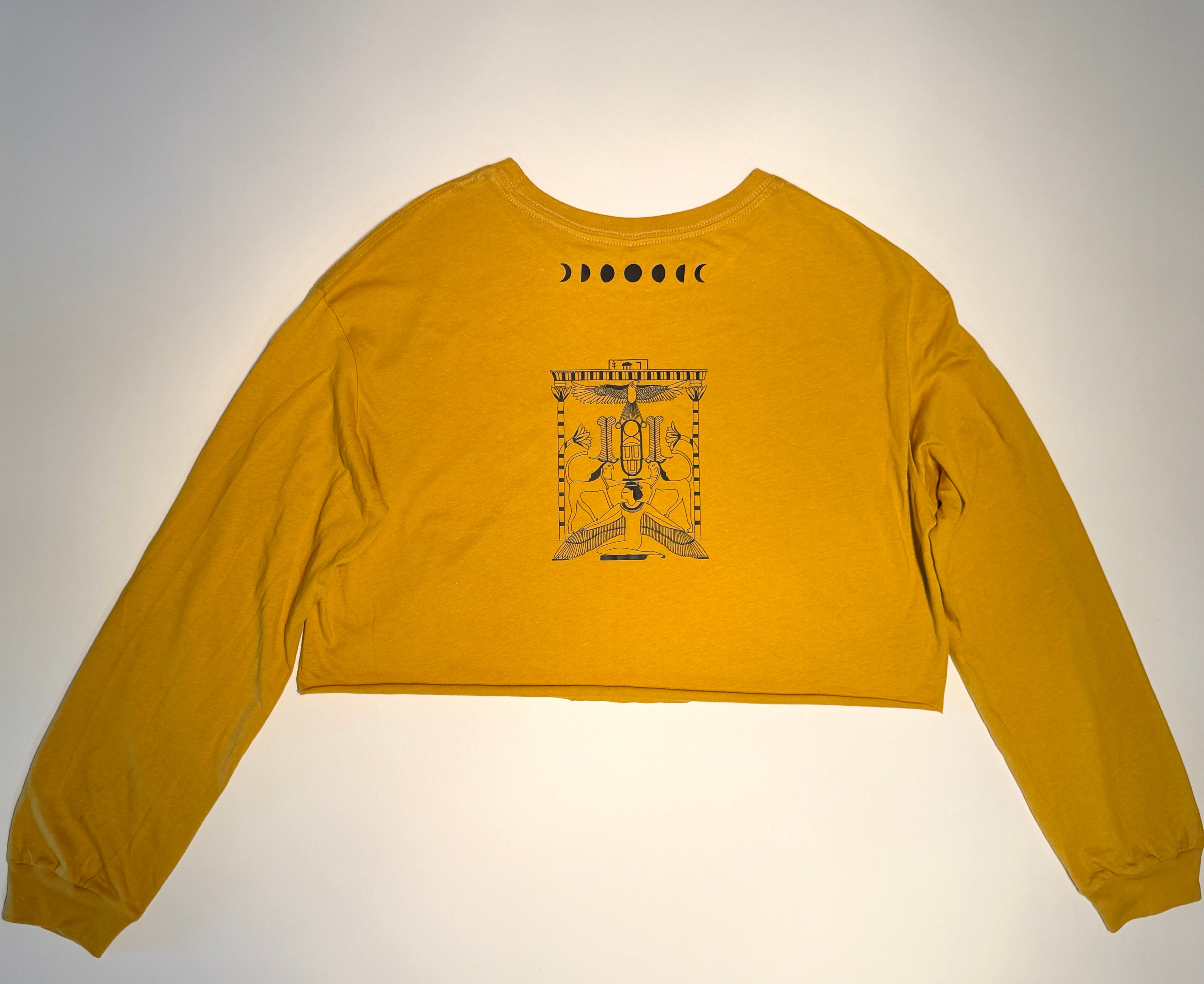 "The Goddess" Cropped Raw Edge Long Sleeve