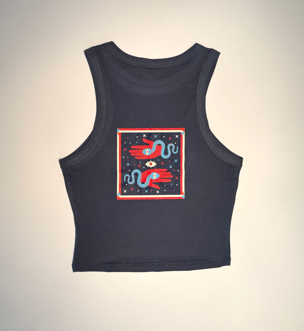 "Sine Waves" Micro Rib Racer Tank