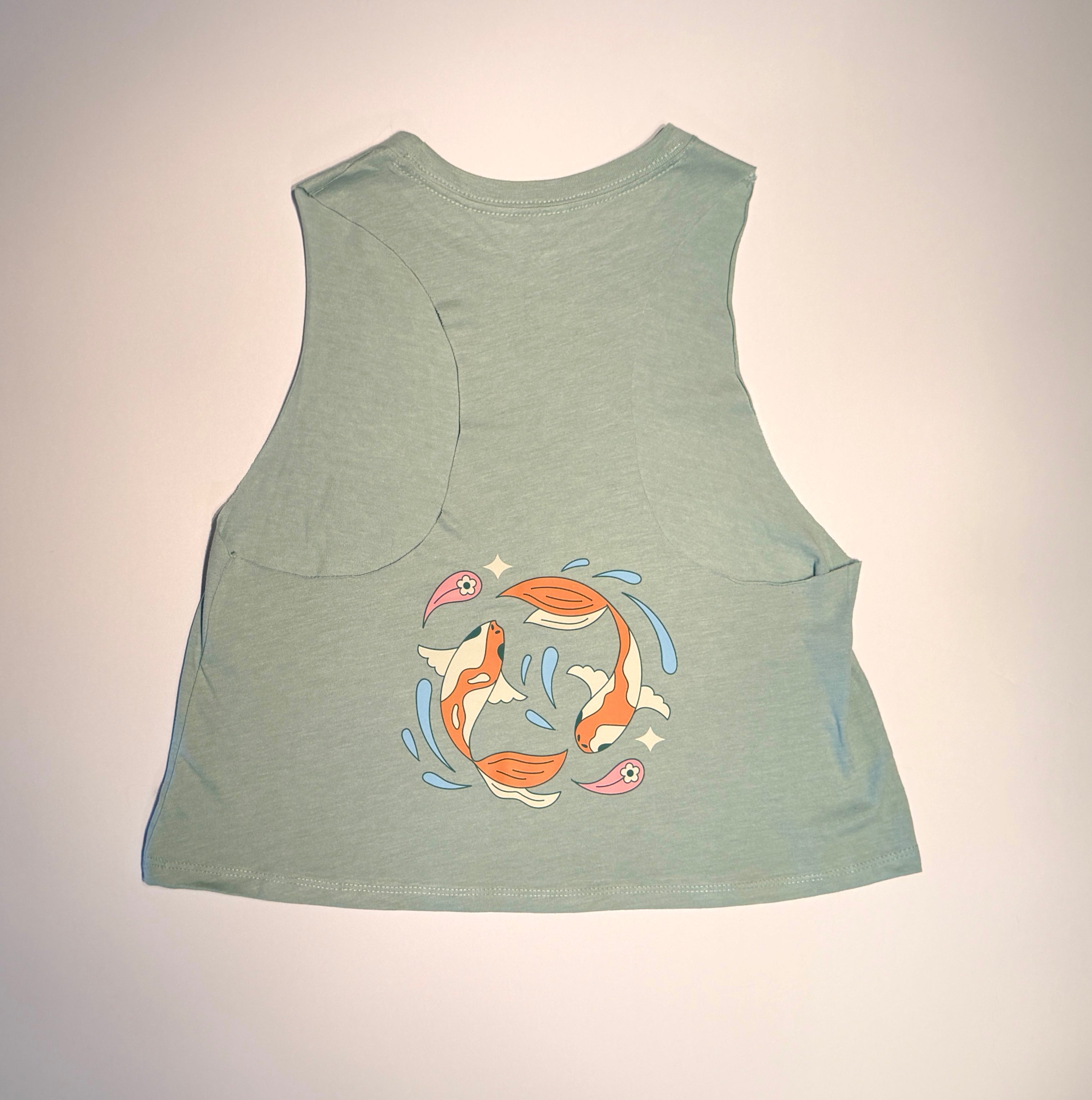 "The Koi Fish" Cropped Racerback Tank