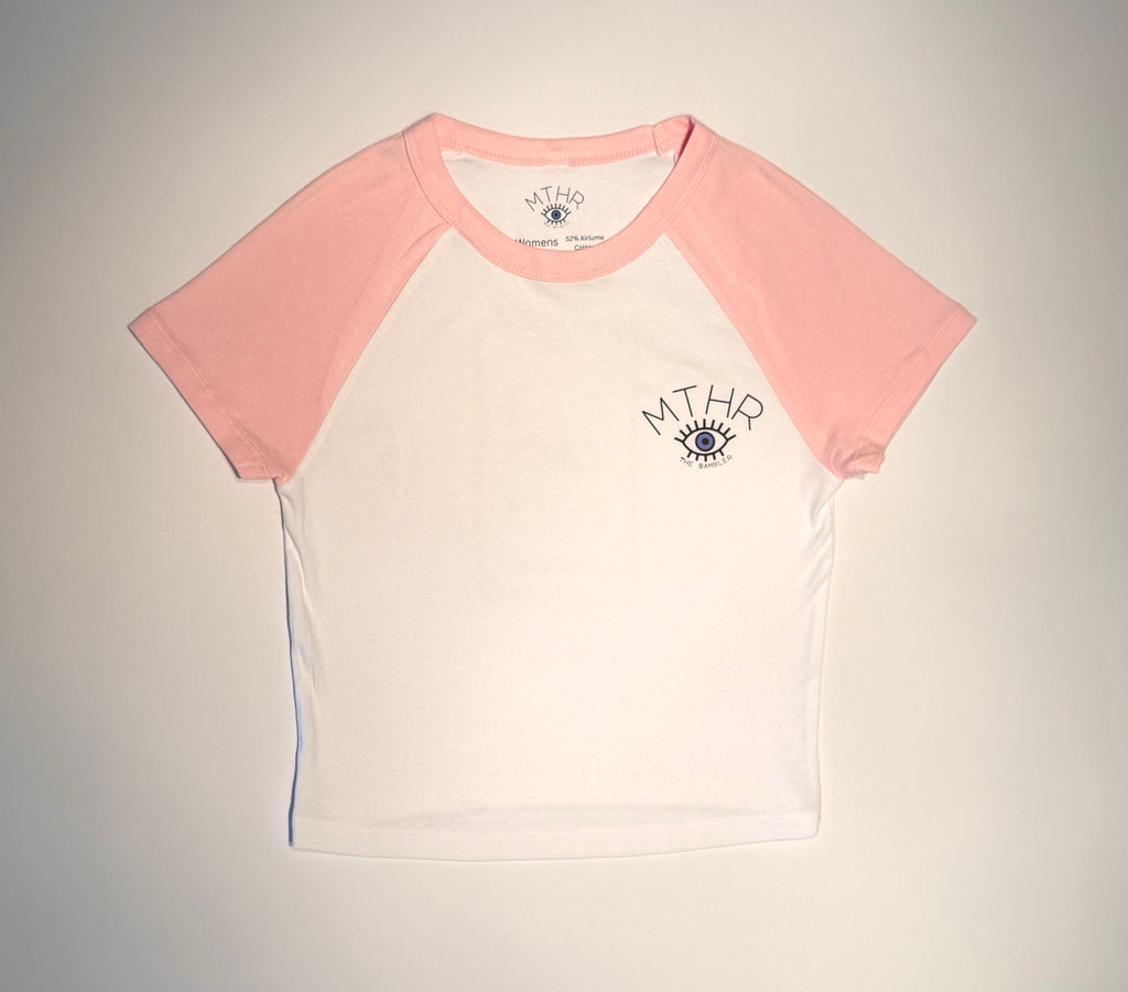"The Beginning & The End" Micro Rib Raglan Baby Tee