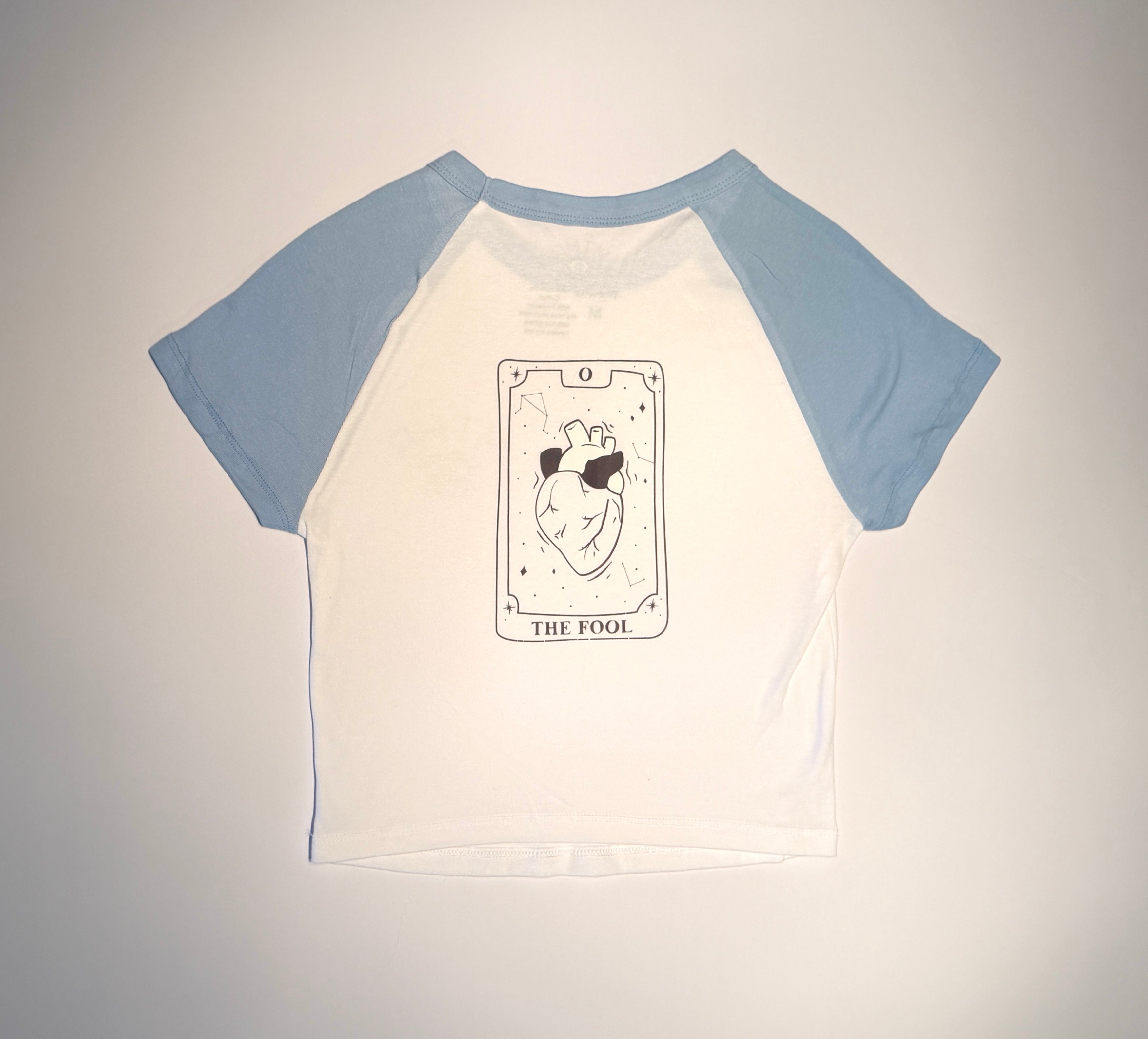"The Fool" Micro Rib Raglan Baby Tee