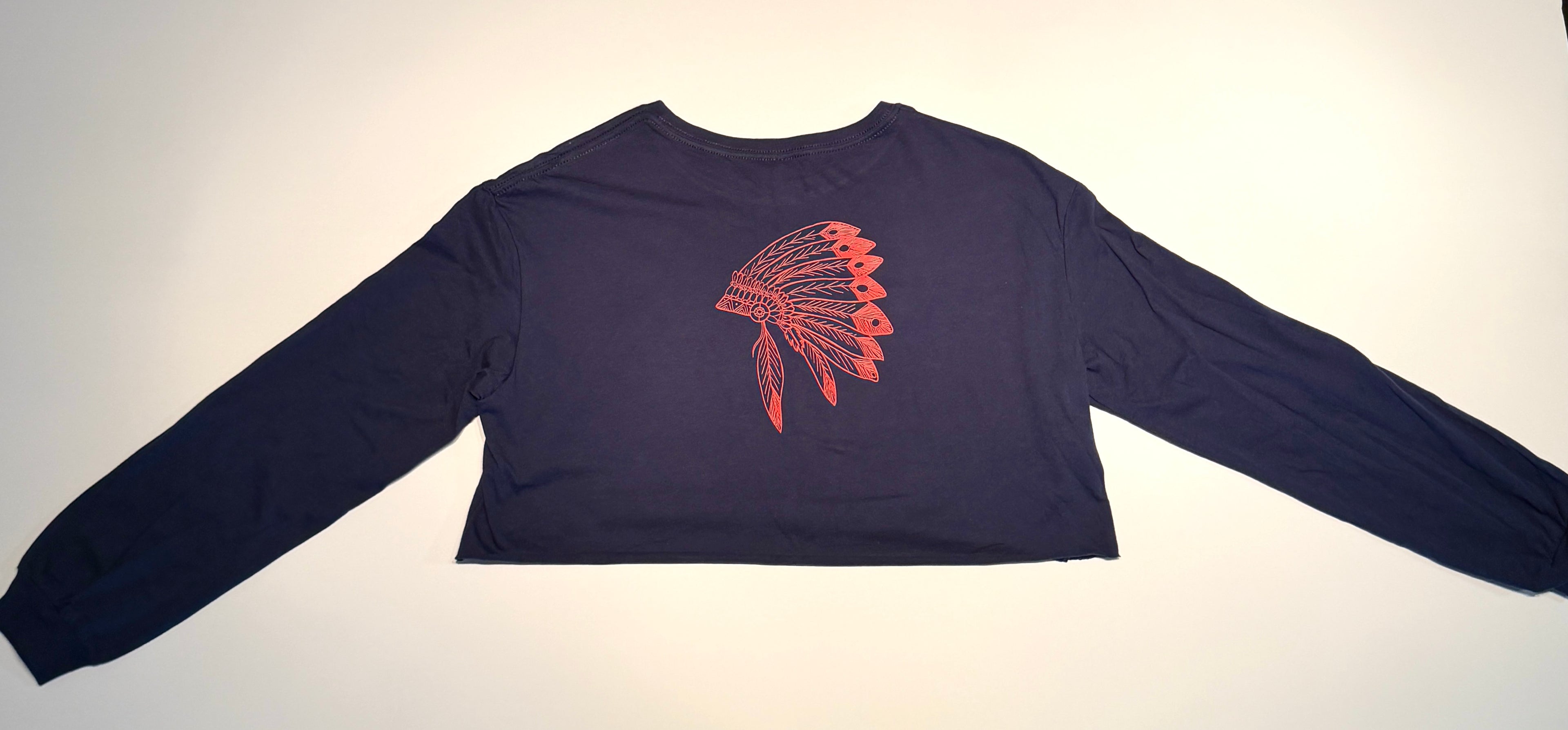 "The Chieftess" Cropped Raw Hem Drop Shoulder