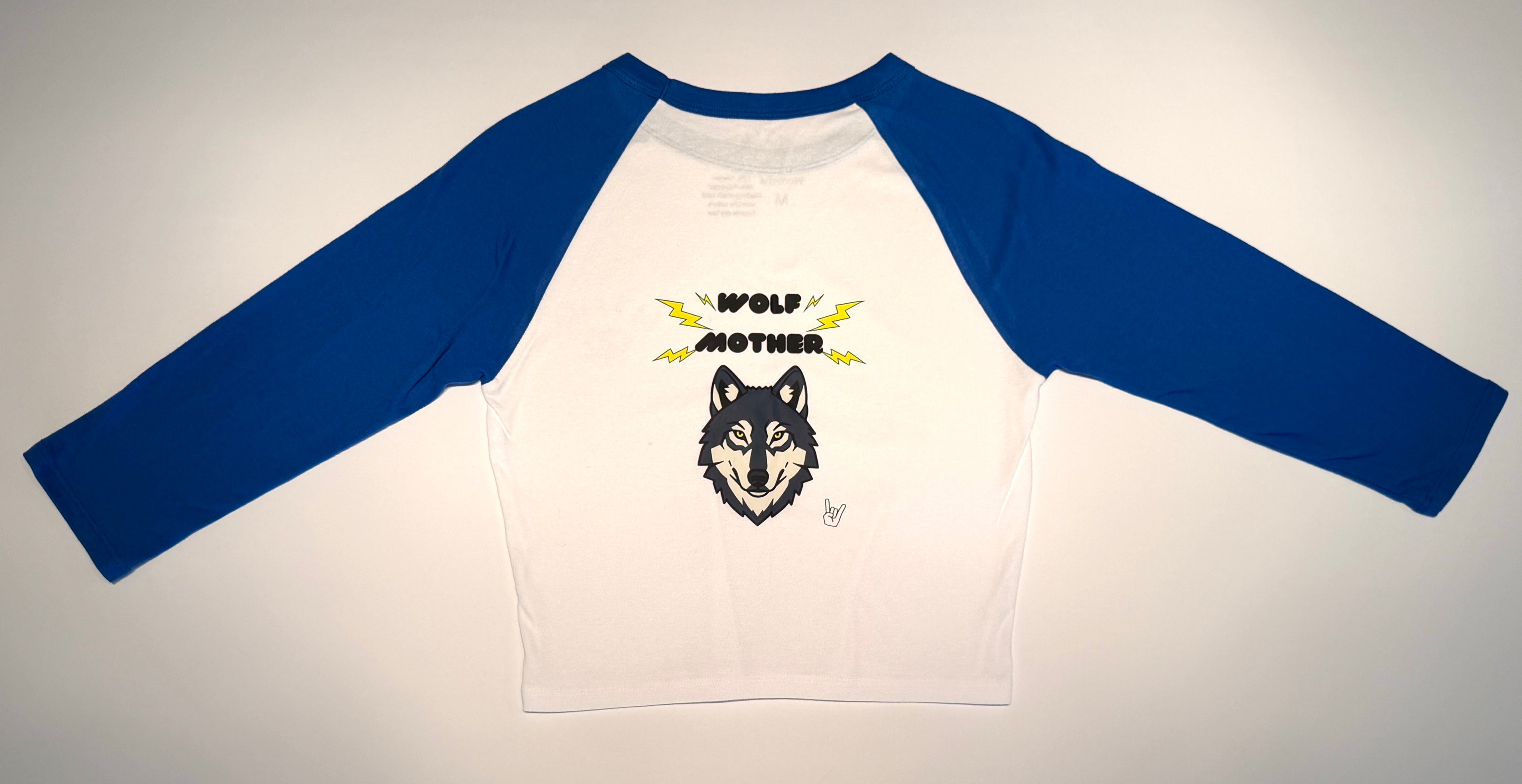"Wolf Mother" Micro Rib 3/4 Raglan Baseball Tee