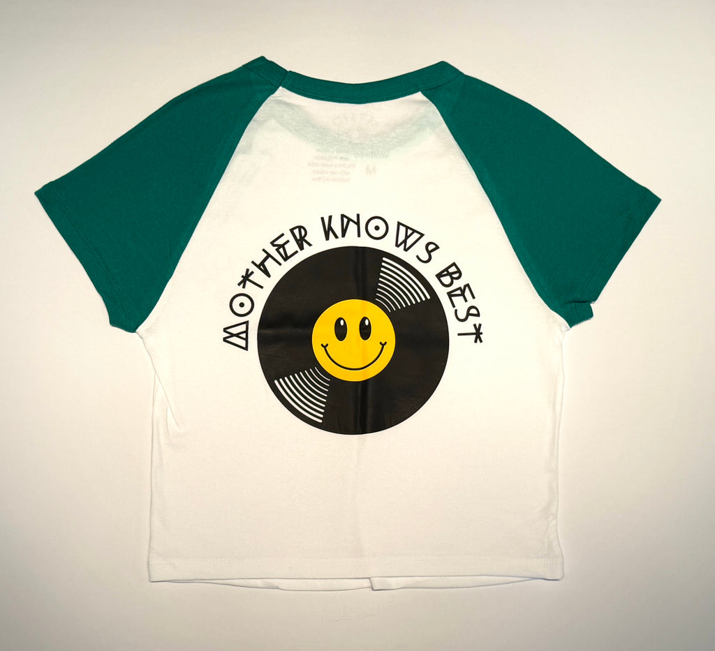 "Mother Knows Best" Micro Rib Raglan Baby Tee