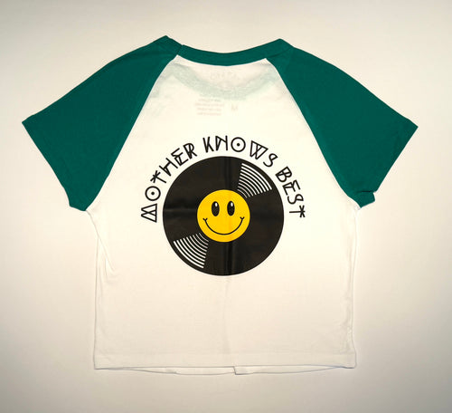 "Mother Knows Best" Micro Rib Raglan Baby Tee