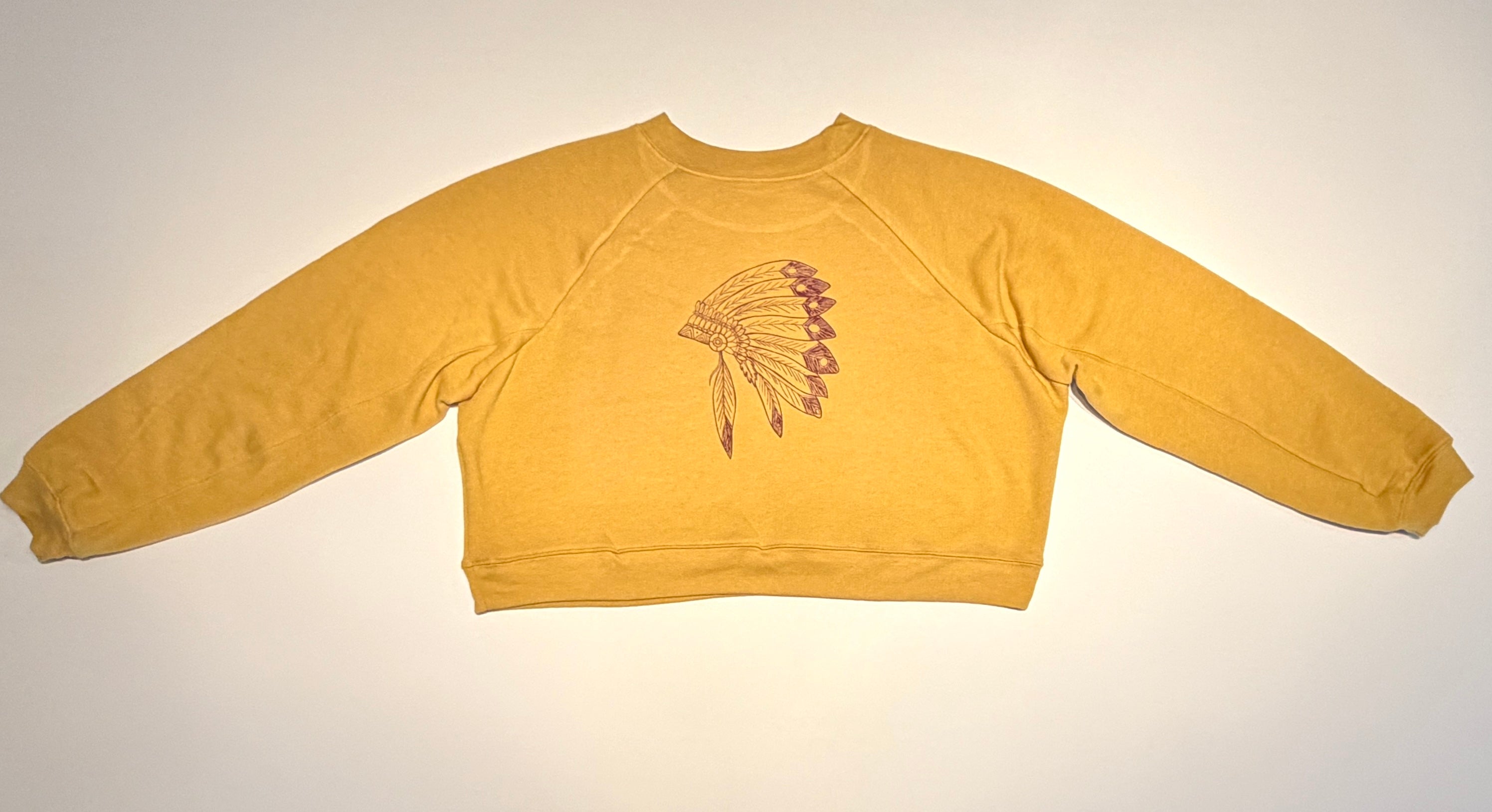 "The Chieftess" Cropped Raglan Pullover