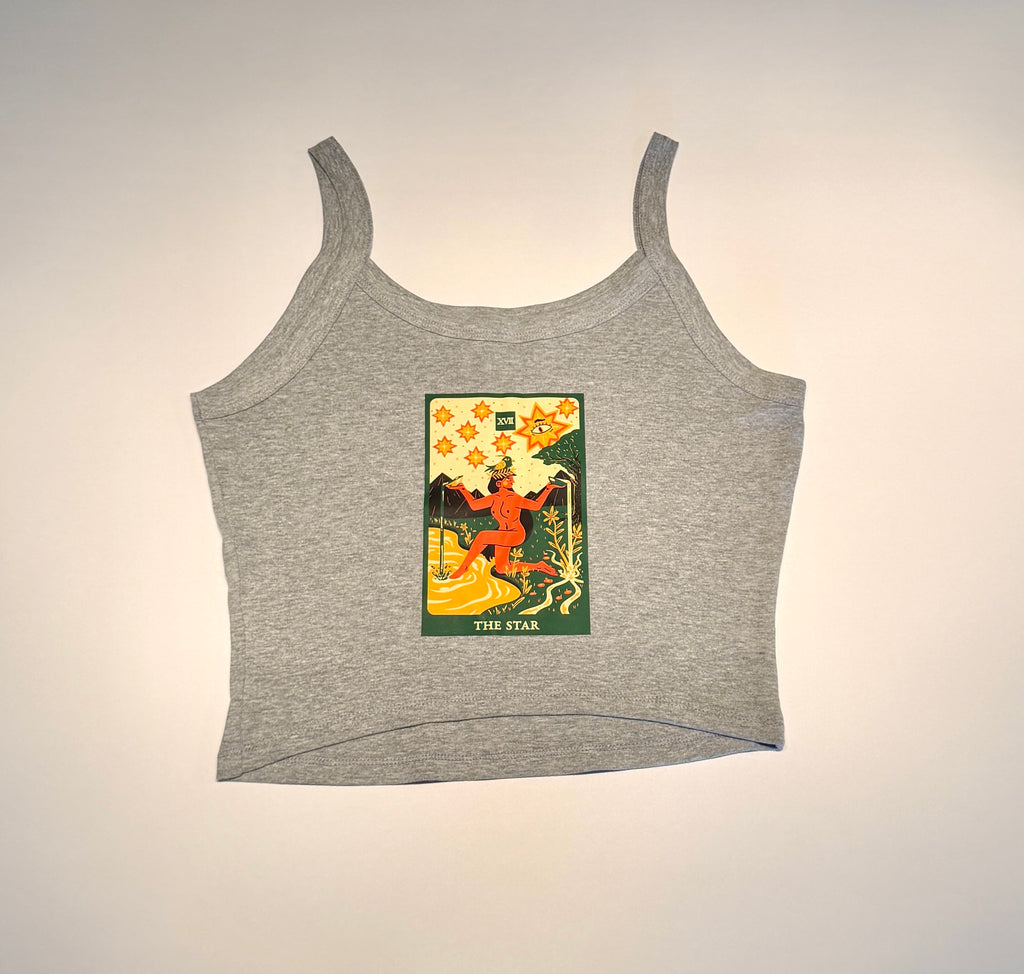 "The Star" Cropped Micro Rib Tank