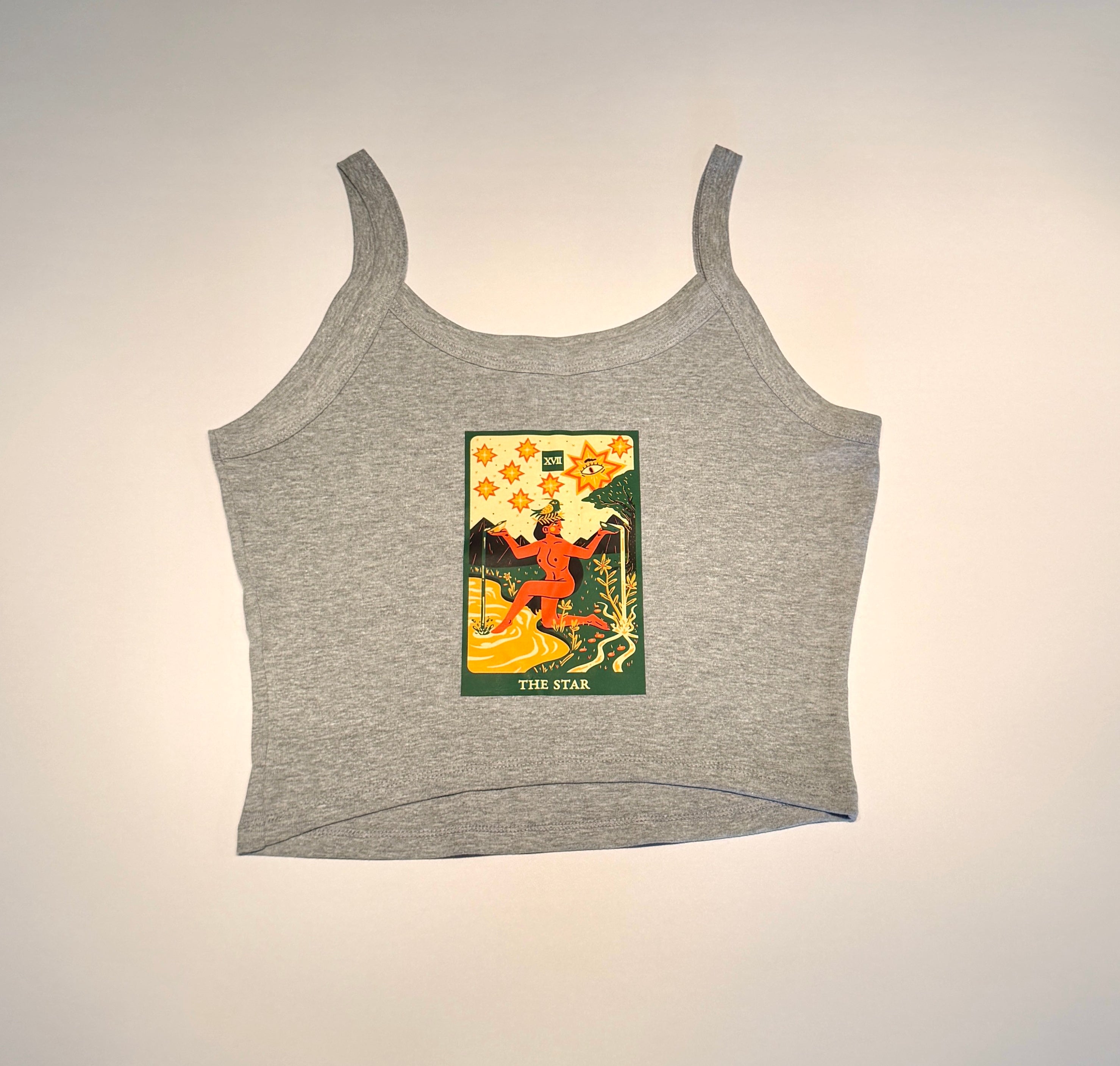 "The Star" Cropped Micro Rib Tank