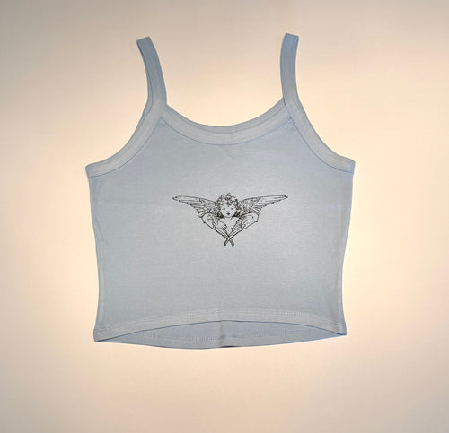 "Eros" Cropped Micro Rib Tank