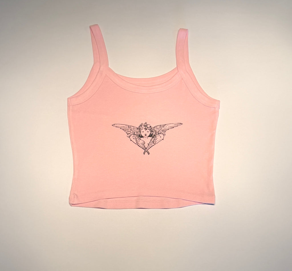 "The Seraph" Cropped Micro Rib Tank