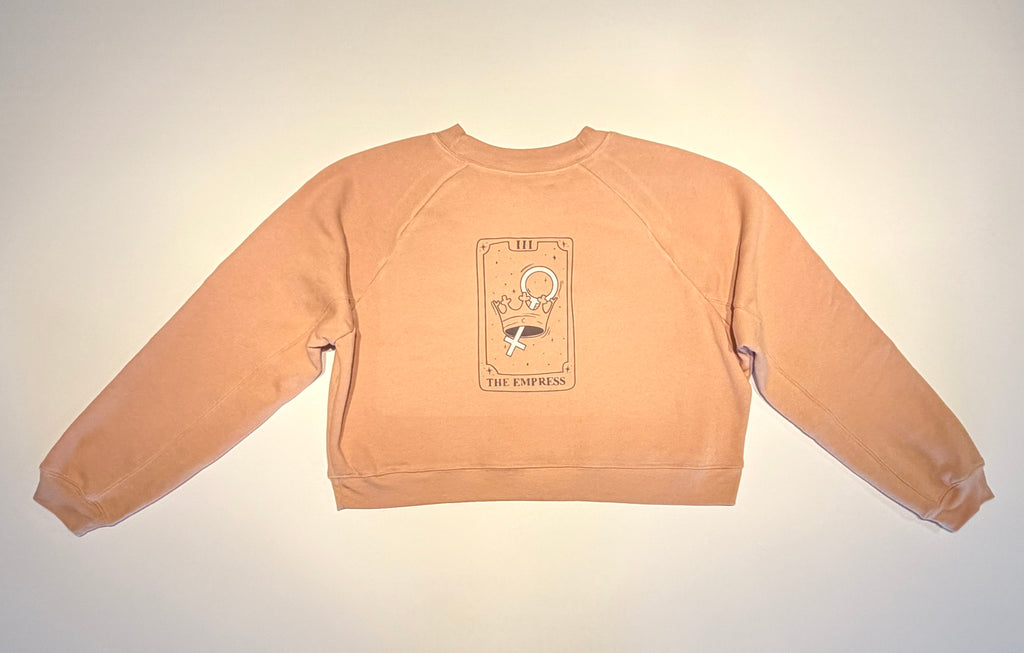 "The Empress" Cropped Raglan Pullover
