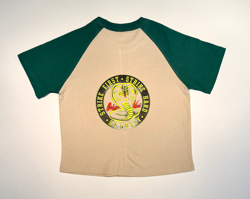 Boy's "Wax On, Wax Off" Short Sleeve Baseball Tee