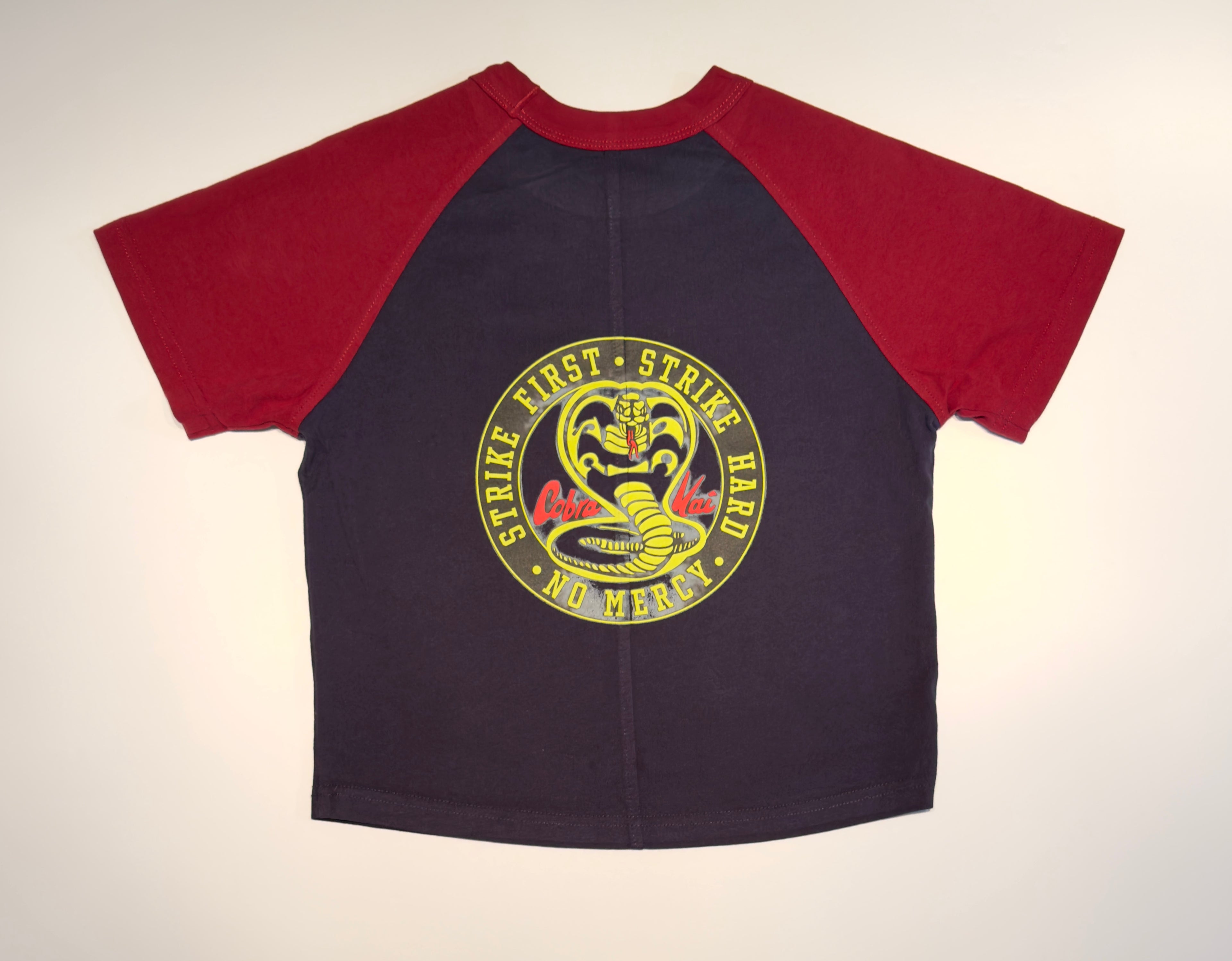 Boy's "Wax On, Wax Off" Short Sleeve Baseball Tee