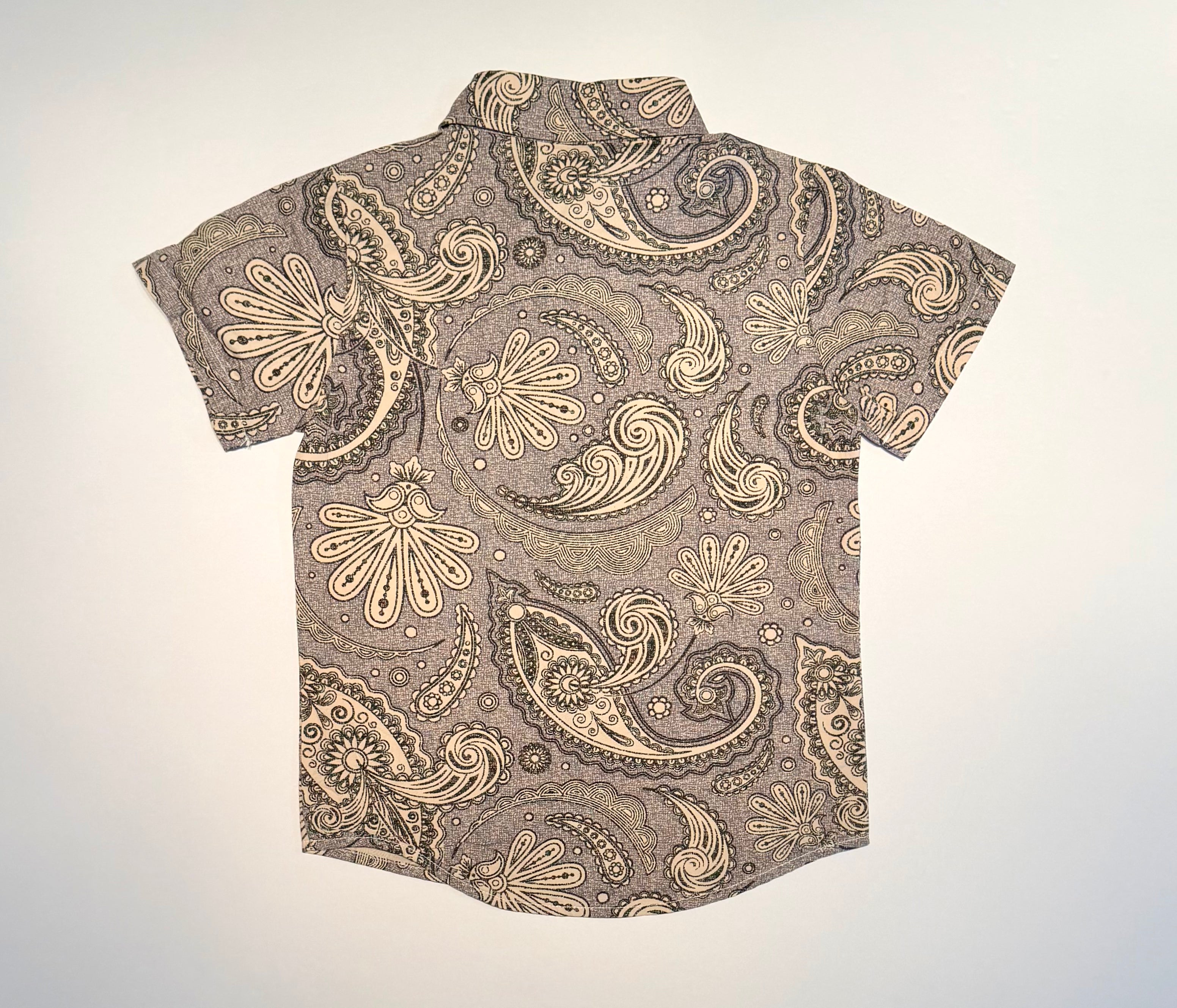 Boy's "The Indo" Button Down Collared Short Sleeve Shirt