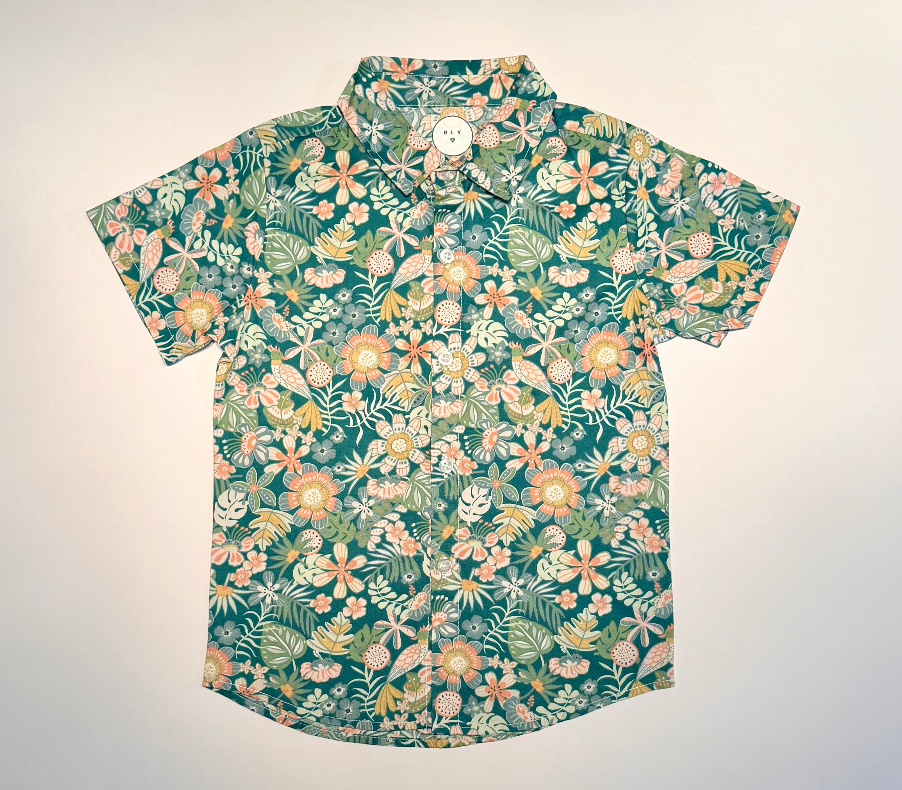 Boy's "Ensenada" Short Sleeve Button Down Collared Shirt