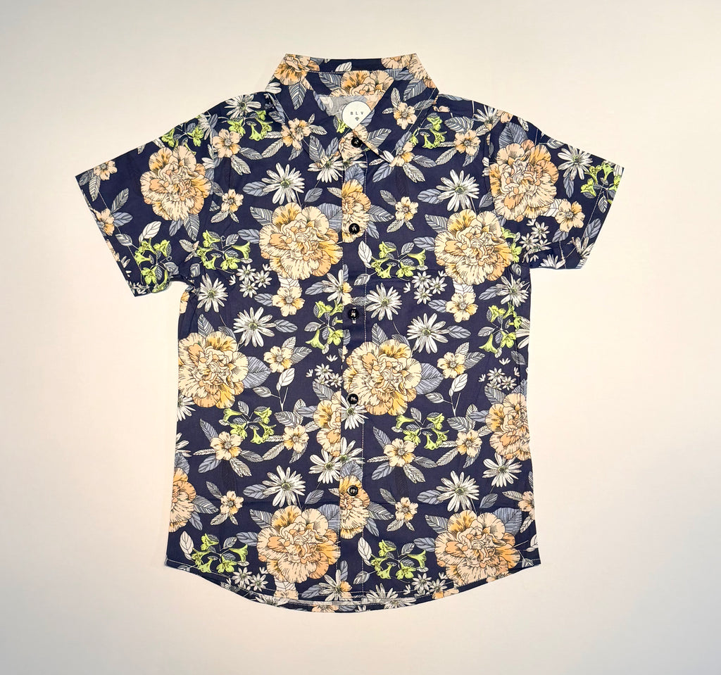 Boy's "Cardiff" Short Sleeve Button Down Collared Shirt